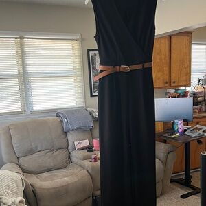 Xtaren Black Jumpsuit with Tan Accent